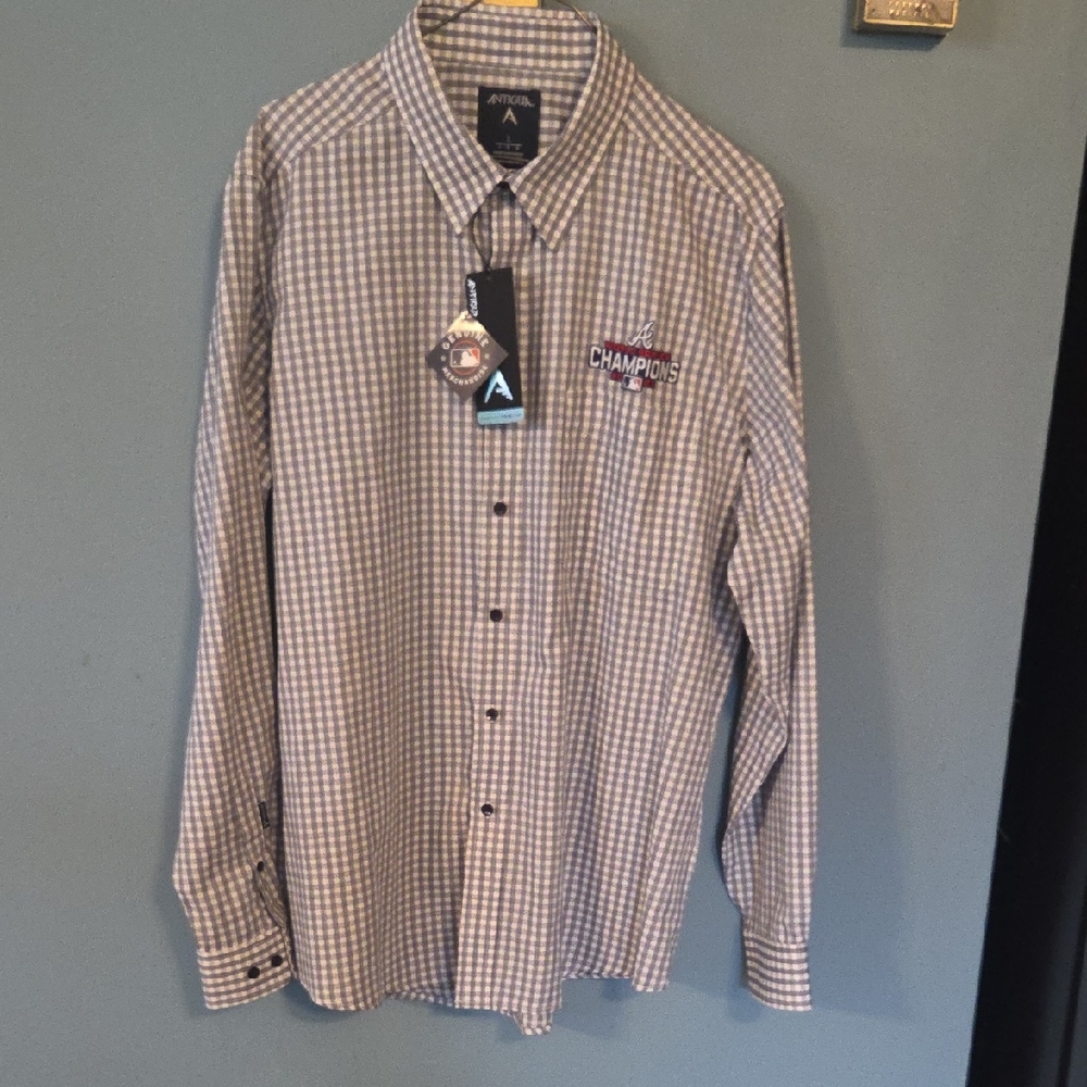 Mens Braves Botton Down Championship Shirt